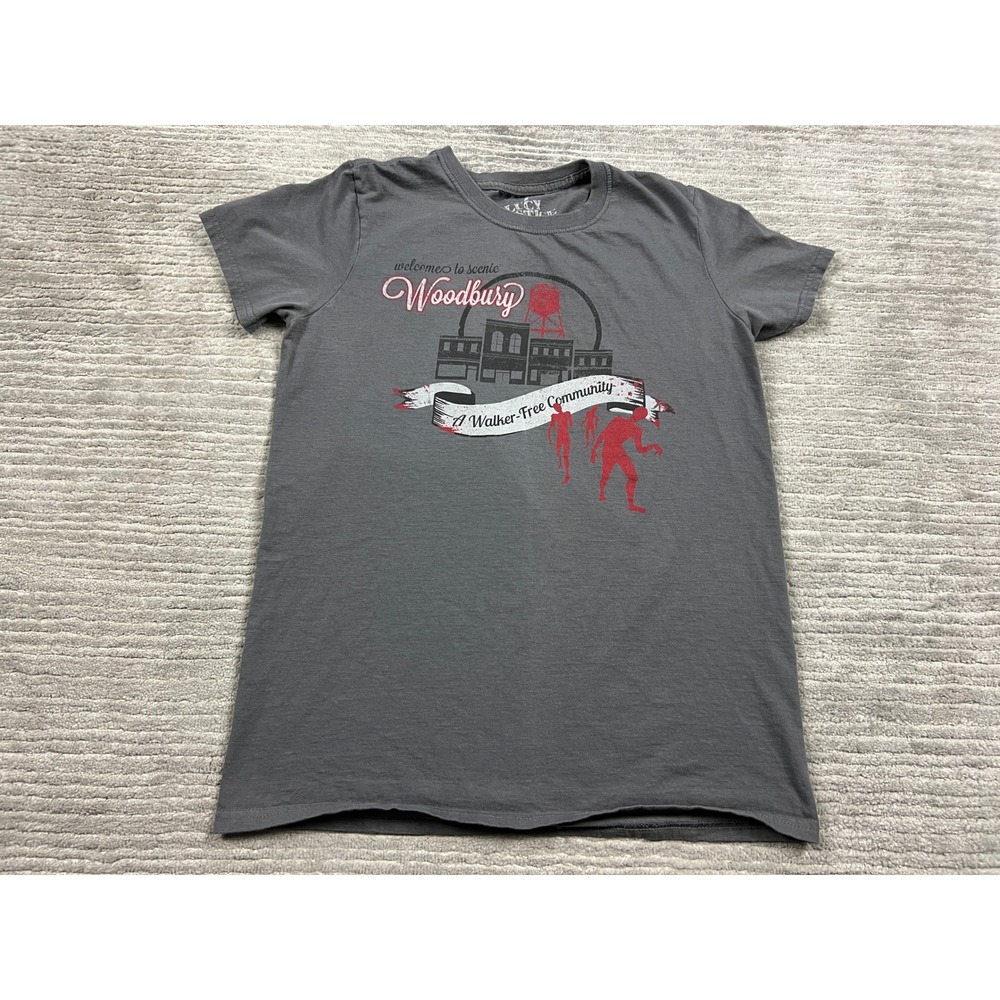 Lucy Justice T Shirt Mens Small Gray Woodbury Shoppe Walking Dead Graphic Tee S